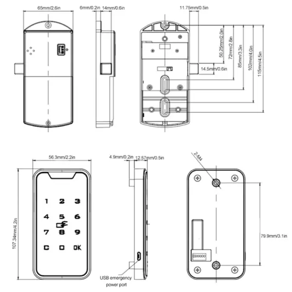 Smart Lock Key Card & Password กลอนดิจิตอล Digital Door Lock - Image 5