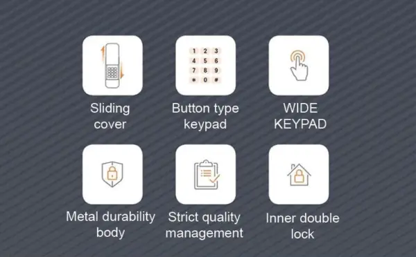 WELKOM No.ONE Digital Door Double Lock for Number Key Button-Type Korea - Image 5