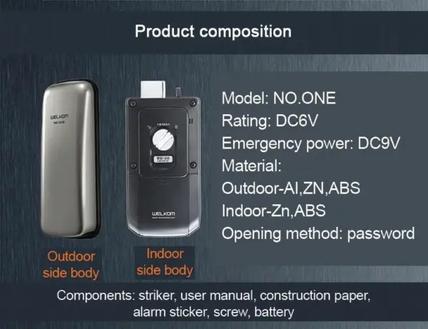 WELKOM No.ONE Digital Door Double Lock for Number Key Button-Type Korea - Image 6