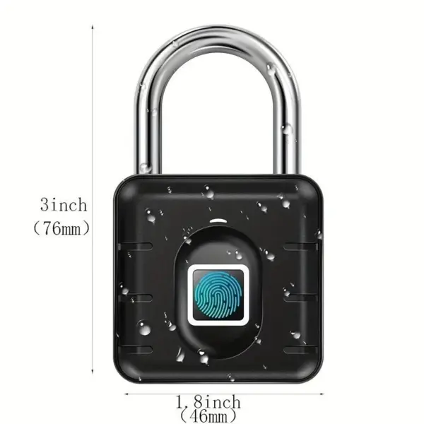 Waterproof Smart Fingerprint Padlock Locker Dormitory Anti-theft Padlock Quick Unlock Keyless Electronic Digital Lock - Image 3