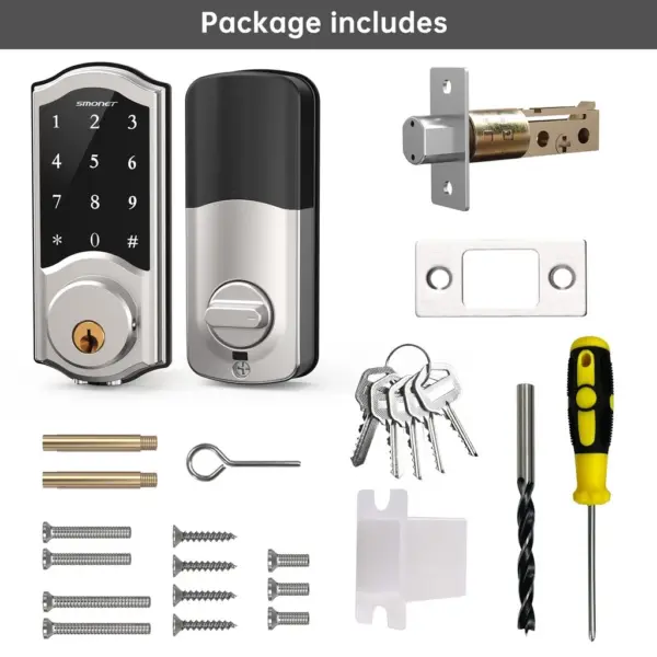 Smonet Smart Front Door Lock Keyless Entry A1 Electronic Digital Deadbolt Locks Passcode Combination Auto Lock For Home - Image 5