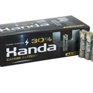 ถ่าน AA 1.5V ปลอดสารตะกั่ว HANDA CABON CADMIUM EXP:12/2026 (แพ็ค 60 ก้อน)