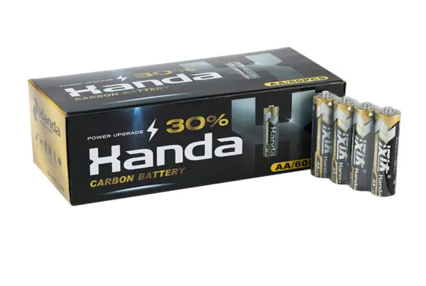 ถ่าน AA 1.5V ปลอดสารตะกั่ว HANDA CABON CADMIUM EXP:12/2026 (แพ็ค 60 ก้อน)