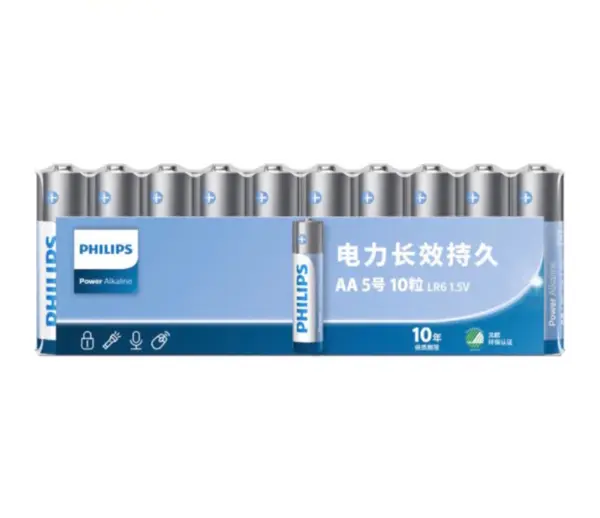 Philips Alkaline ขนาด AA 1.5V แพค 10 ก้อน