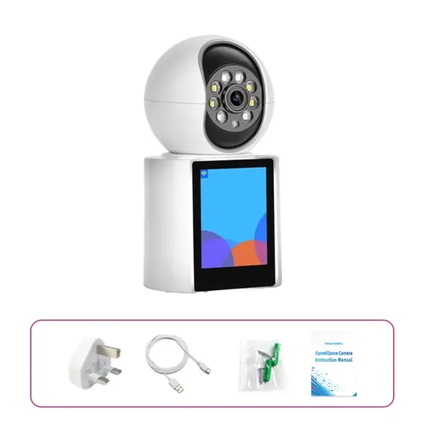 Q20 วิดีโอคอลกล้องอัจฉริยะกล้องวงจรปิดพร้อมหน้าจอ LCD - Image 2