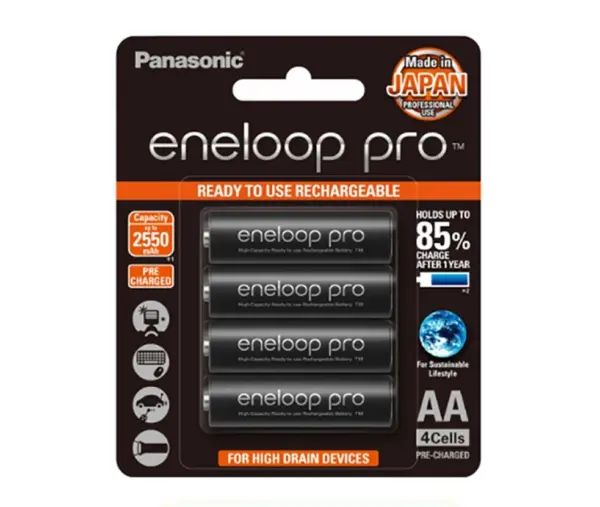 Panasonic eneloop Pro Rechargable Battery AA 2550 mAh