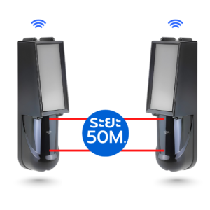 เลเซอร์กันขโมย ไร้สายพร้อมแบตเตอรี่ SebO รุ่น LASER สำหรับประตูรั้ว