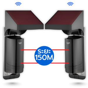เลเซอร์กันขโมย ไร้สายพร้อมแบตเตอรี่ SebO รุ่น LASER+ สำหรับประตูรั้ว