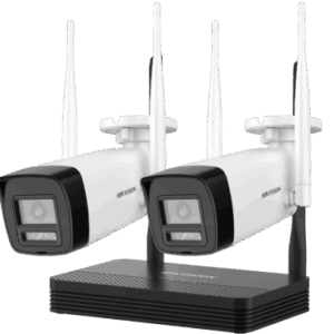 ชุดกล้องวงจรปิด HIKVISION ระบบ WI-FI รุ่น NKS424W0Hกล้องทรงกระบอก 2 ตัว ความละเอียด 4MP